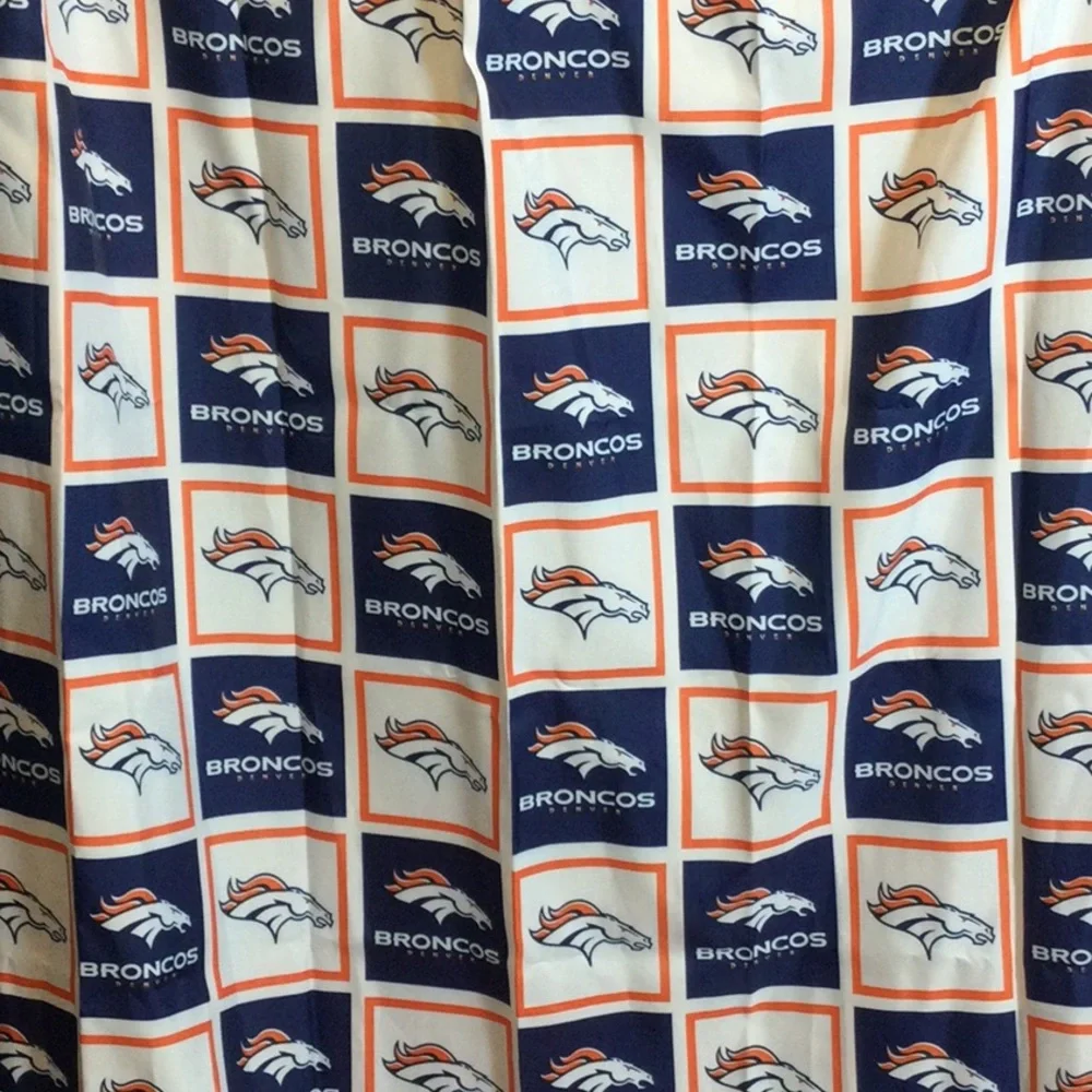 NFL Denver Broncos Logo Shower Curtain - Navy & Orange